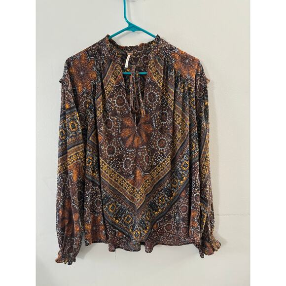 Free People Tops - Free People Top Womens Small Blouse Little Runaway Boho Hippie Festival 70s